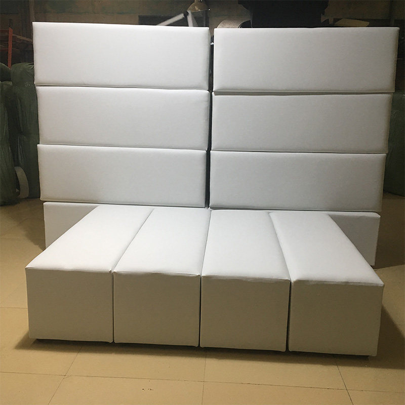 小凳子白色会展活动面包凳皮凳子方凳沙发凳40cm高小方墩婚礼车展