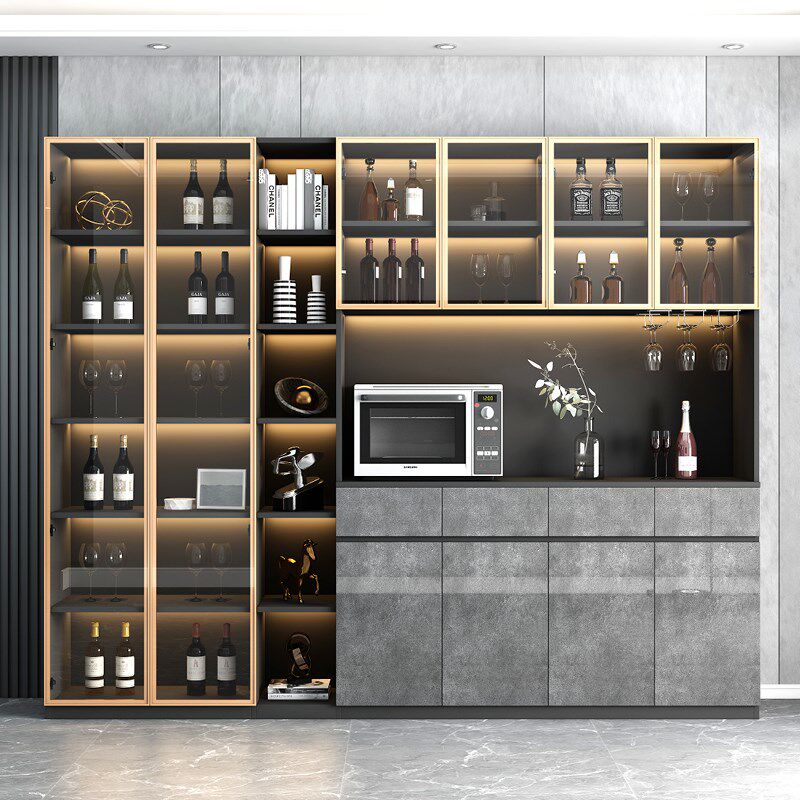 柏晴玻璃酒柜展示柜家用置物柜客厅柜子靠墙高柜餐边酒柜新款定制