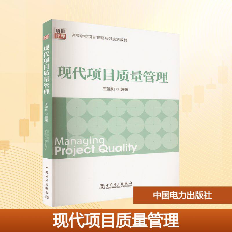 正版新书 现代项目质量管理 王祖和 编 中国电力出版社