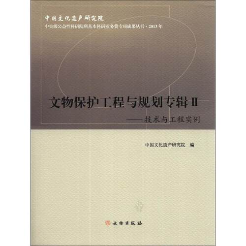 正版新书 2013年-技术与工程实例-文物保护工程与规划专辑-II 中国文化遗产研究院 文物出版社