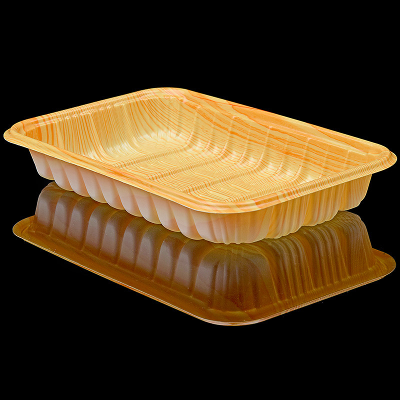 一次性木纹托盘超市肉类食品包装盒三文鱼打包盒生鲜木纹托盘包邮