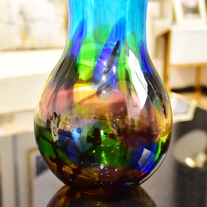 手工琉璃花瓶摆件客厅插花电视柜酒柜玄关家居装饰品乔迁新居礼品