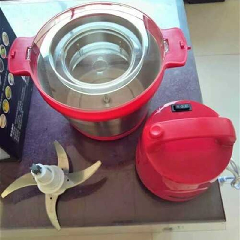 6L大容量绞肉机商用电动不锈钢碎菜饺馅剁辣椒打蒜蓉泥器家用双档