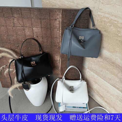2024新款大容量托特包凯莉包头层牛皮单肩斜挎潮酷腋下包手提包