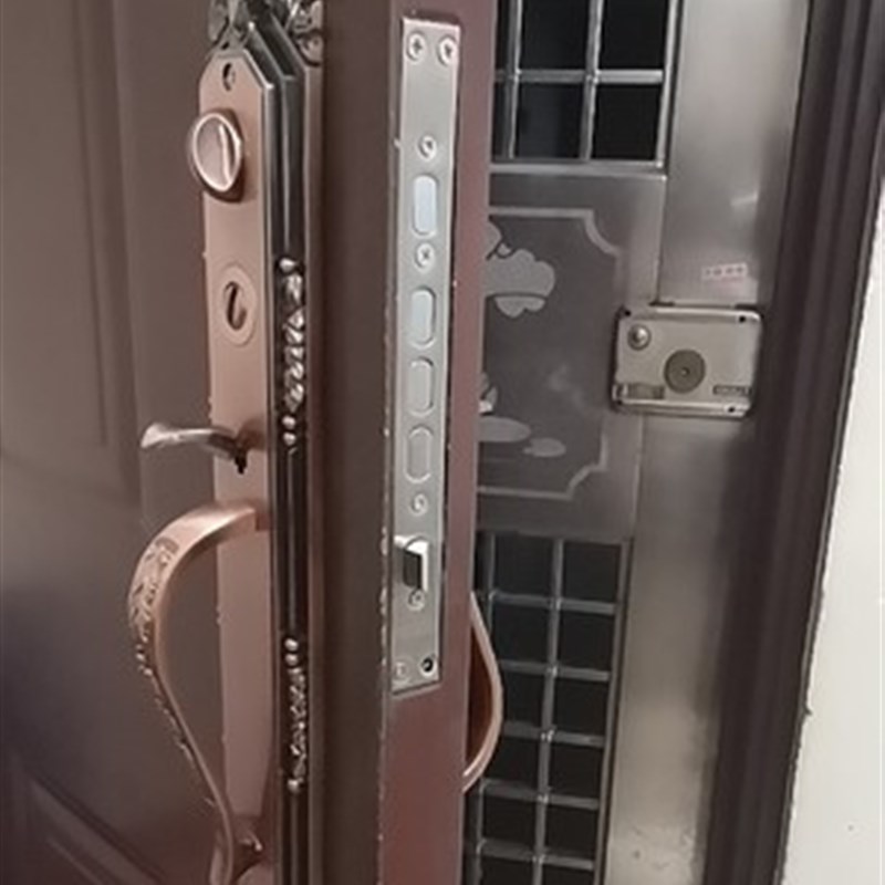 豪华大门锁 防盗门锁别墅门锁双开对开大门锁 拉丝镍青古红古铜色