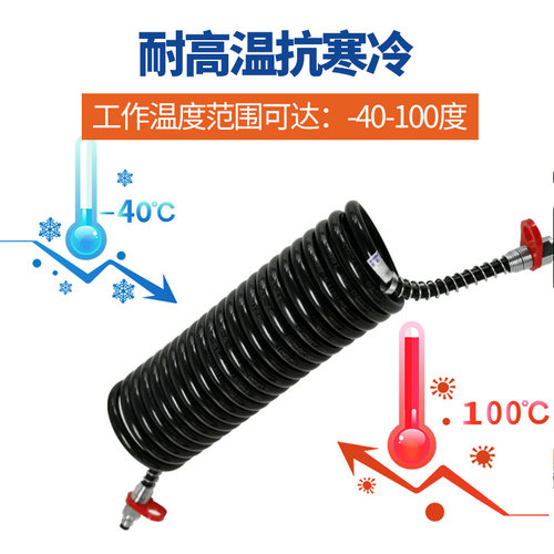 威伯科半挂车连接气管螺旋管耐低温-40度弹簧管刹车气管卡车之家