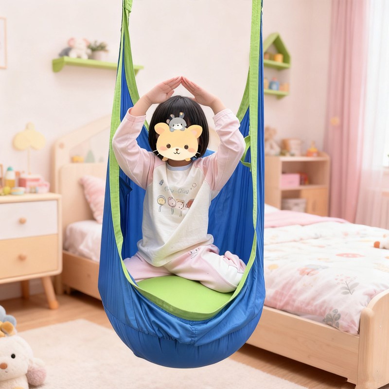 儿童吊椅室内家用大人布袋秋千吊蓝悬挂布兜吊床荡千秋乐园豆袋