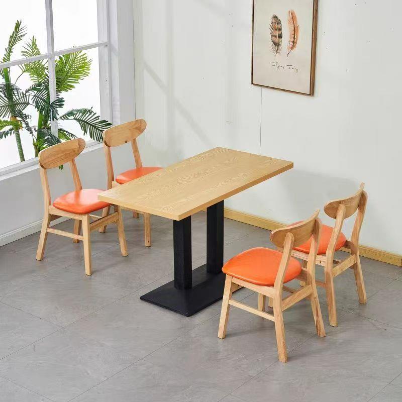商用实木餐厅快餐小吃麻辣烫饭店面馆连锁店餐饮卡座沙发桌椅组合