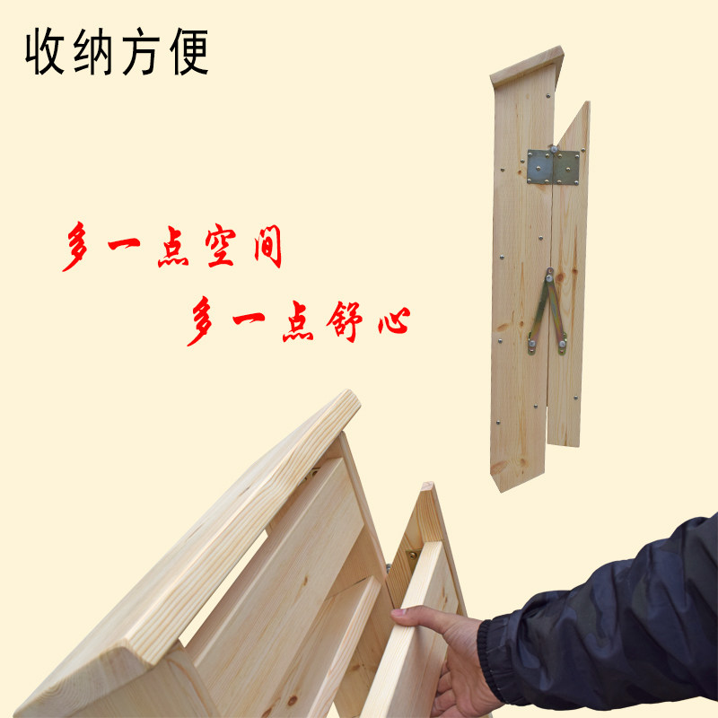 阁楼木质人字梯复古实木楼梯梯子家用双侧木梯承重150kg单侧直梯