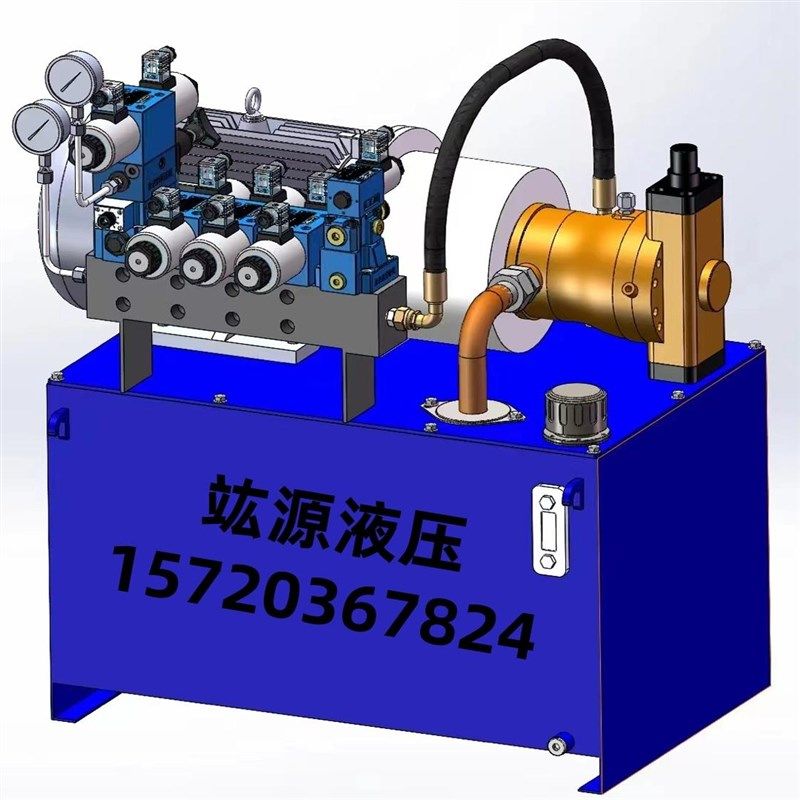 液压泵站总成全套电动小型液压泵380V220V电动手动可定制液压系统图片