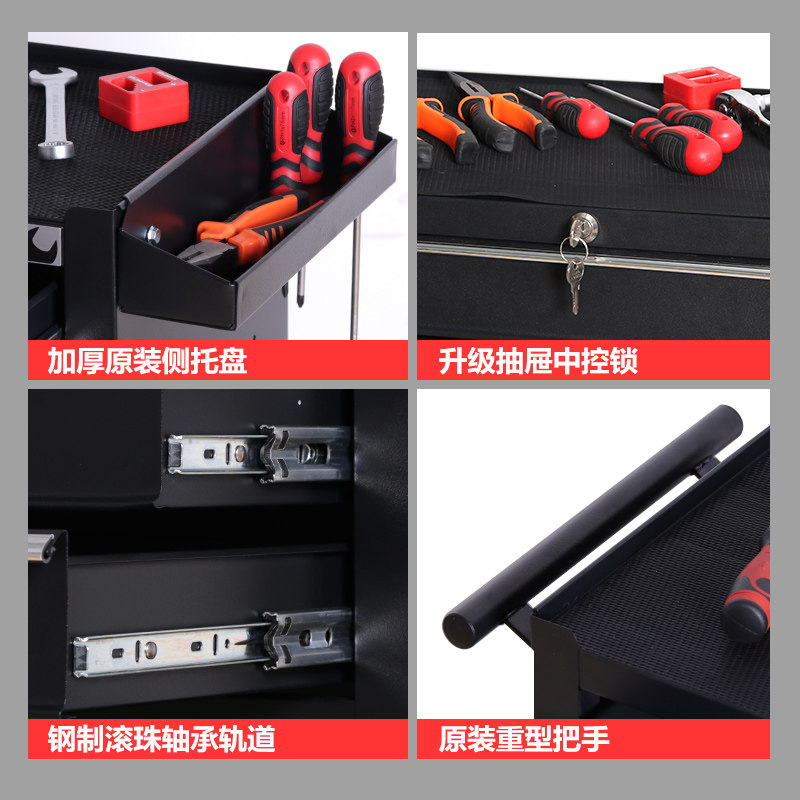 坦克风暴汽修工具车推车工具箱纹身工作台车间用移动铁皮工具柜子