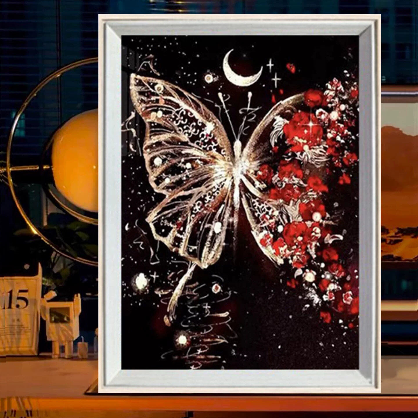 高级感钻石画2026新款玫瑰蝴蝶手工点贴钻十字绣客厅卧室餐厅满钻