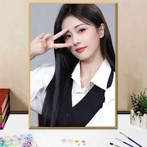 白鹿白梦妍肖像满钻钻石画DIY