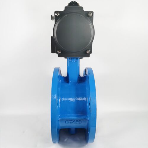 D641X-10/16Q球墨铸铁法兰气动蝶阀DN40-800橡胶软密封快开切断阀