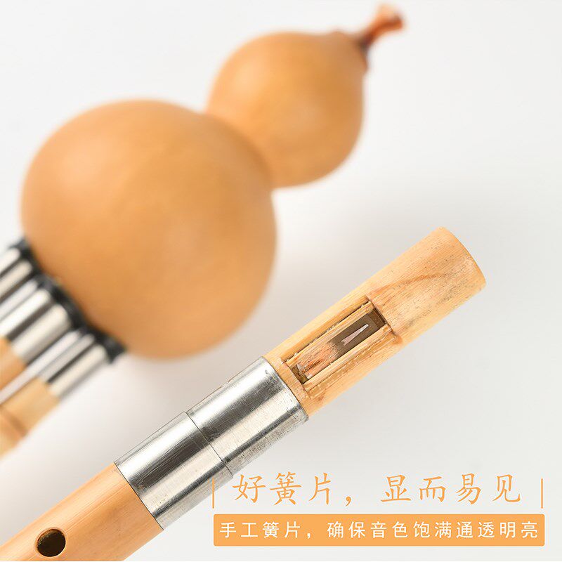 云南葫芦丝金竹七孔九孔专业演奏型考级楠竹学生初学C降BFG小D调