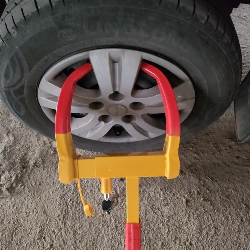 加厚牛角锁防盗汽车轮胎锁车轮锁小轿车锁车器汽车锁车锁物业专用