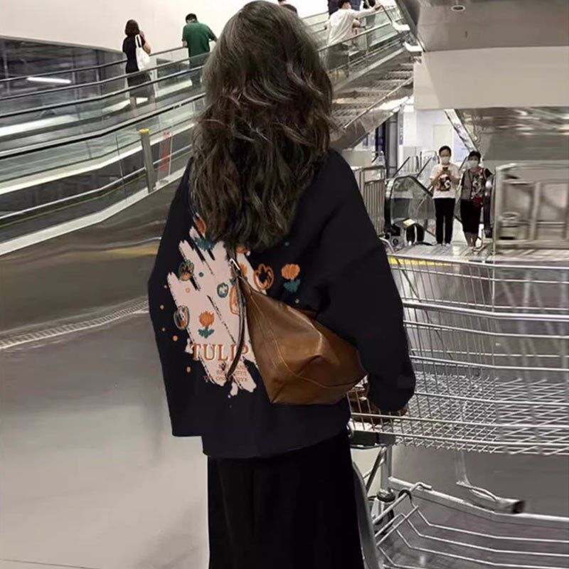 孕妇装秋装套装2024新款长袖上衣女卫衣半身裙子春秋季两件套冬装
