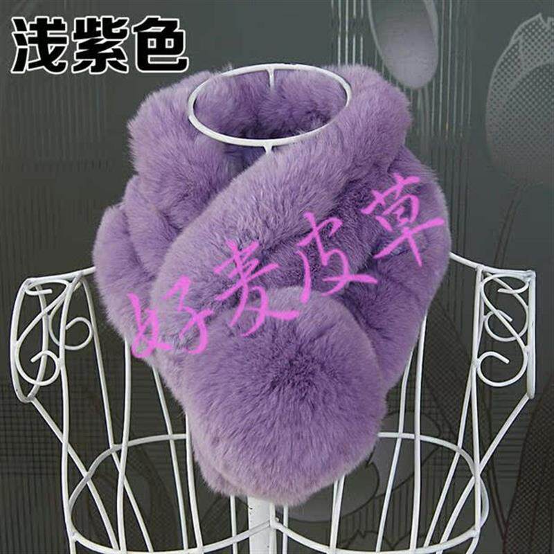 冬季新款围脖韩版獭兔毛毛皮草假领子学生女毛球脖套加厚保暖围巾