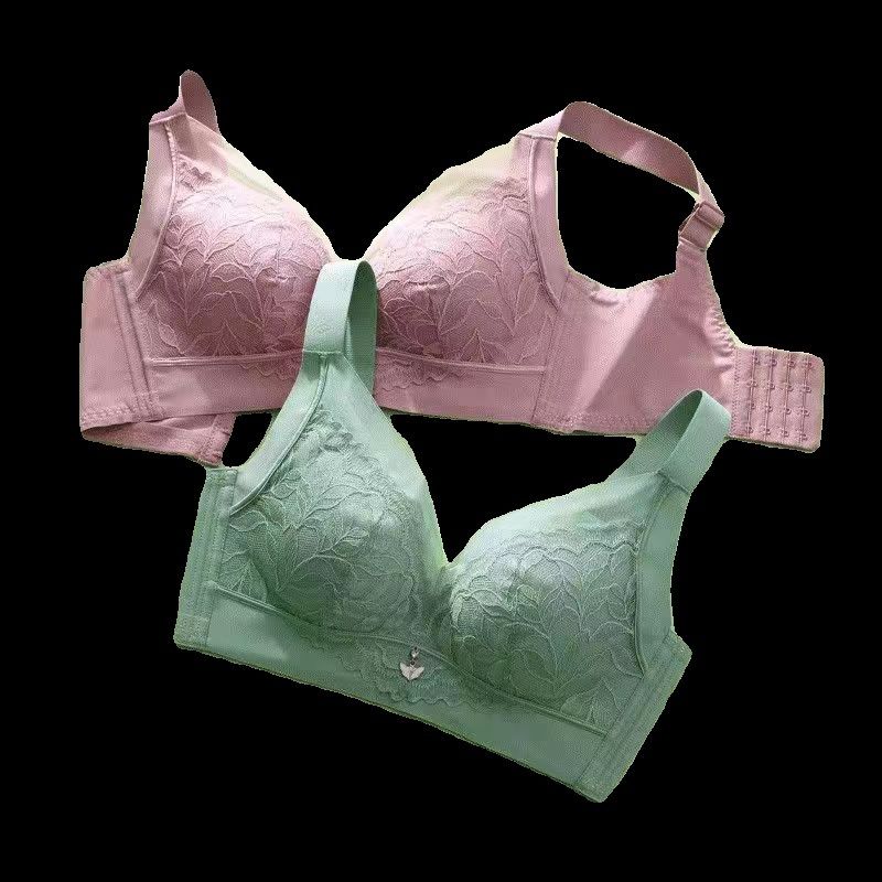 内衣女薄款立体杯全罩杯文胸 无钢圈上托聚拢大胸显小胸罩四排扣
