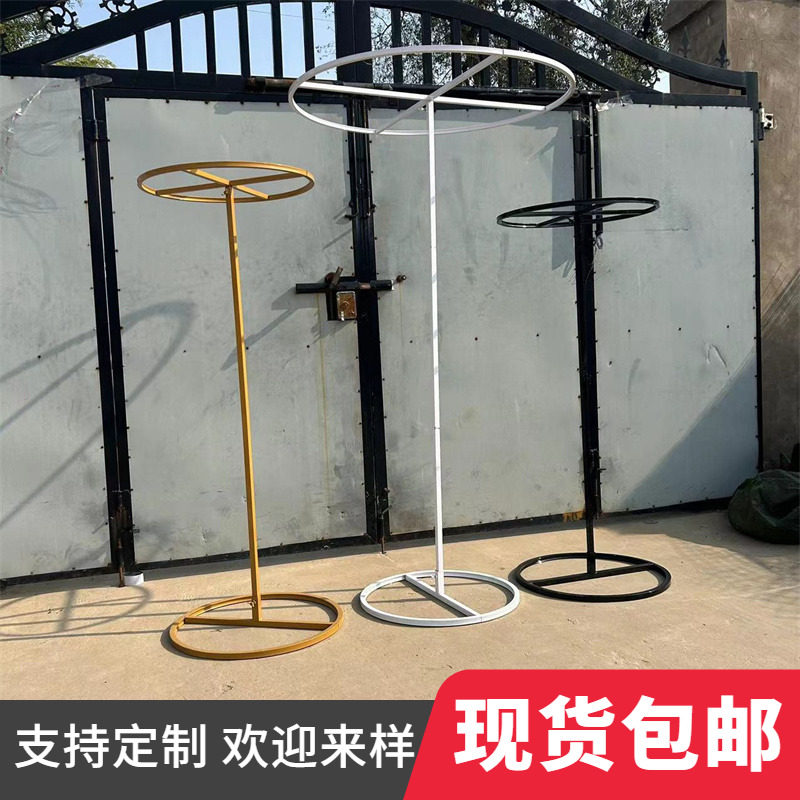 婚庆道具线帘圆环吊环架子圆形铁艺花环路引珠帘装饰伸缩立杆定制