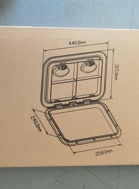 船用游艇检查孔方形甲板舱盖白色防滑手孔盖检查工作盖舱口盖黑色