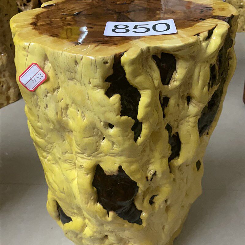 枣木墩子根雕凳子原木树桩实木树墩茶几圆凳花架奇石底座雷击木45
