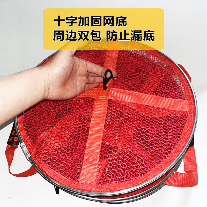 新款黑坑精品钓鱼网兜可携式鱼护速干野钓专用渔户鱼笼装鱼网袋鱼