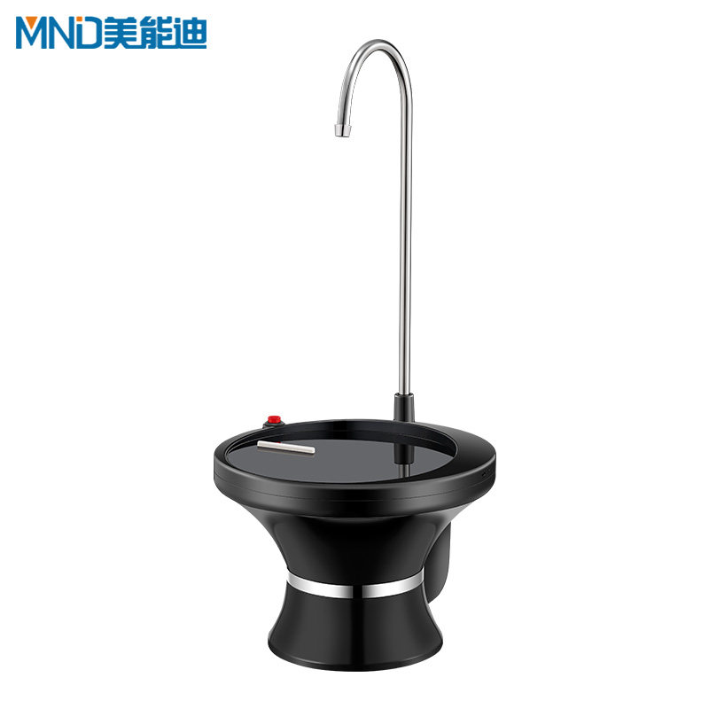 美能迪桶装水抽水器不锈钢无线电动双开关大托盘纯净水抽水器