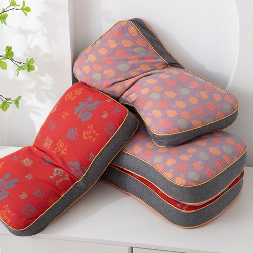 解压荞麦枕全棉纯棉双层纱百福枕护颈纳福平安健康枕头枕芯送礼用