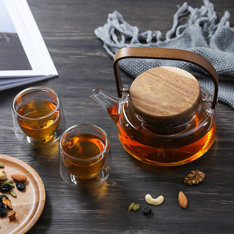 水果茶壶日式家用办公果茶泡茶煮花茶简约套装高档玻璃下午茶茶具