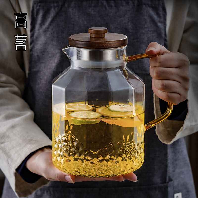玻璃凉水壶家用客厅耐高温晾凉白开水壶水杯套装果茶壶防爆冷水壶