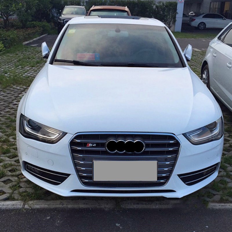 适用于13-16款奥迪A4l改装RS4蜂窝中网 S4中网进气格栅雾灯框银耳