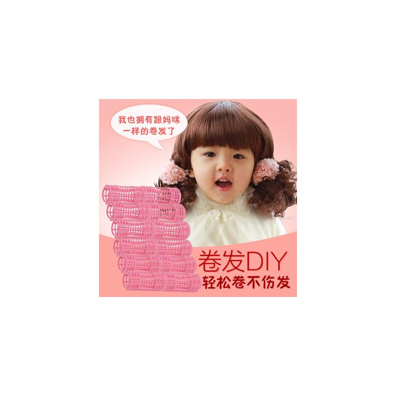 老式空心卷发筒空气刘海固定神器带齿美发蓬松工具子母塑料卷发器