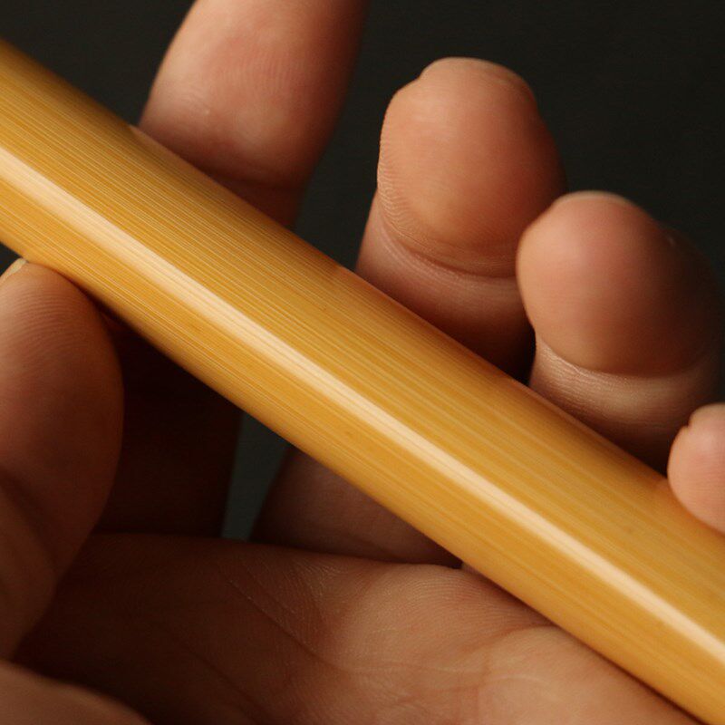 精品纯手工精磨天然实心竹手把件竹雕竹制把玩小件老玉竹手棍竹棍