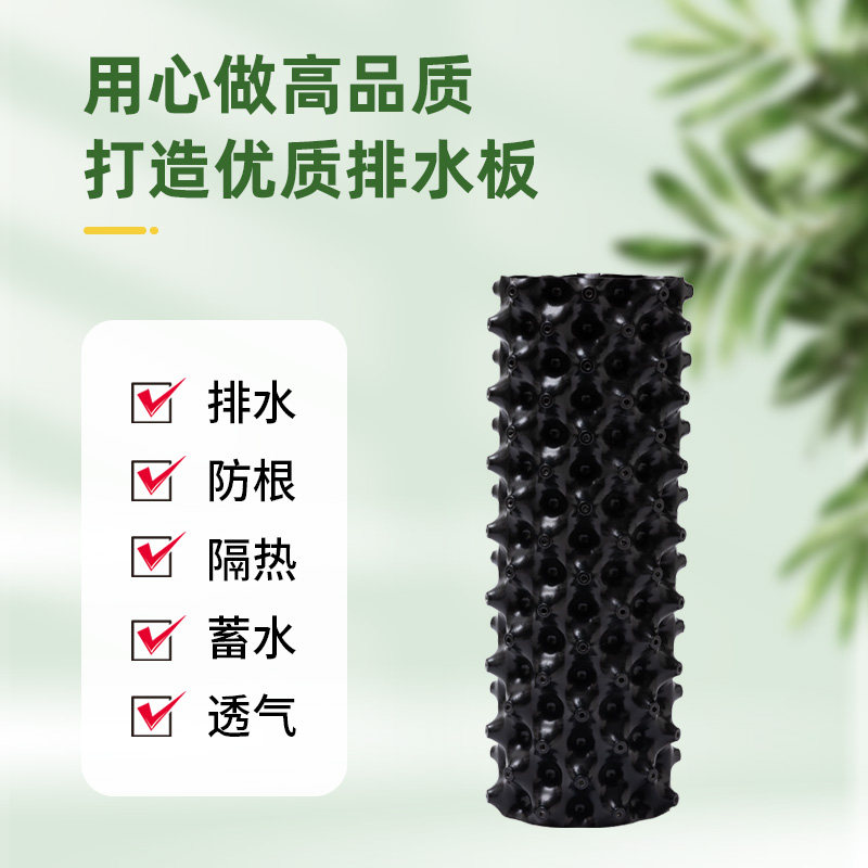 蓄排水板楼顶绿化滤水板阻根板围树板土工布屋顶花园种菜疏水控根