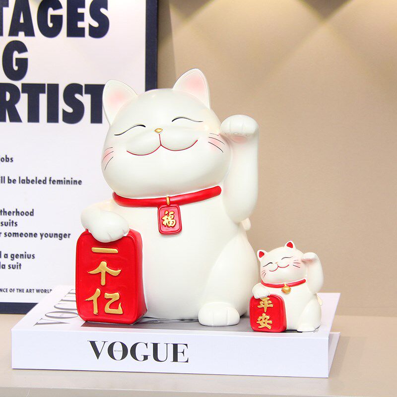 新款招财猫存钱罐家用入户玄关摆件儿童猫咪储钱罐发财猫开业礼物