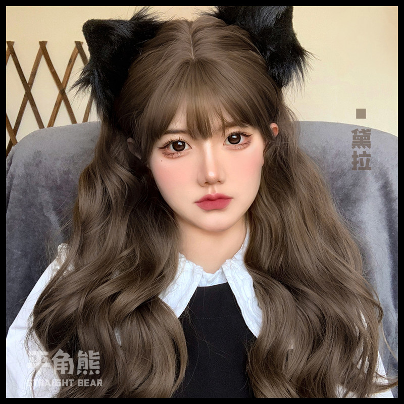 平角熊假发女长卷发自然逼真lolita甜美可爱jk全套头【黛拉】