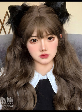 平角熊假发女长卷发自然逼真lolita甜美可爱jk全套头【黛拉】