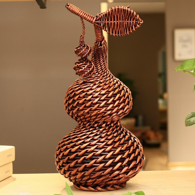 葫芦摆件藤编福禄柳编手工编织特色工艺品家居饰品创意礼品小葫芦