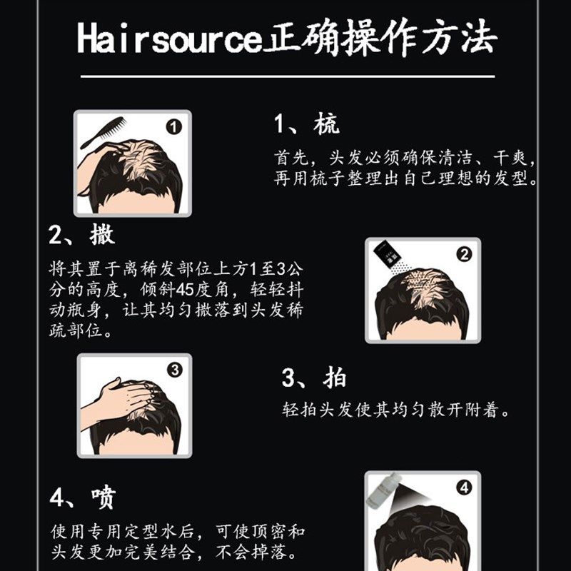 FPLUMP增发纤维整顶假发男女密发粉快速补发美发浓发头发浓密发粉