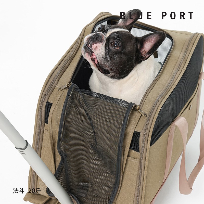 BluePort宠物拉杆箱猫包中小型犬大容量手推车外出便捷可折叠狗包