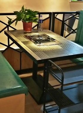 商用美式实木工业风屏风酒吧咖啡厅餐厅卡座沙发铁艺矮隔断墙格挡