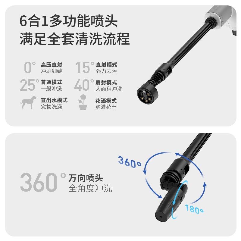 小巳00C无线洗车机家用车用便携电动高压水枪充电锂电池清洗神器