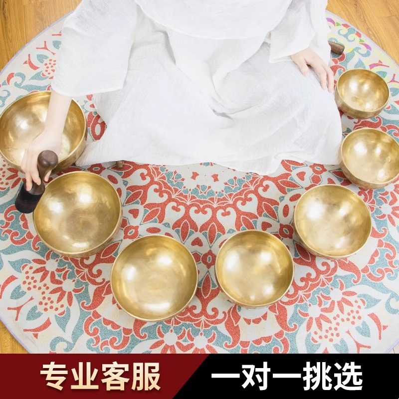颂鉢尼泊尔手工佛音鉢音碗法海鉢铜鉢铜磬静心冥想鉢盂法海碗金鉢