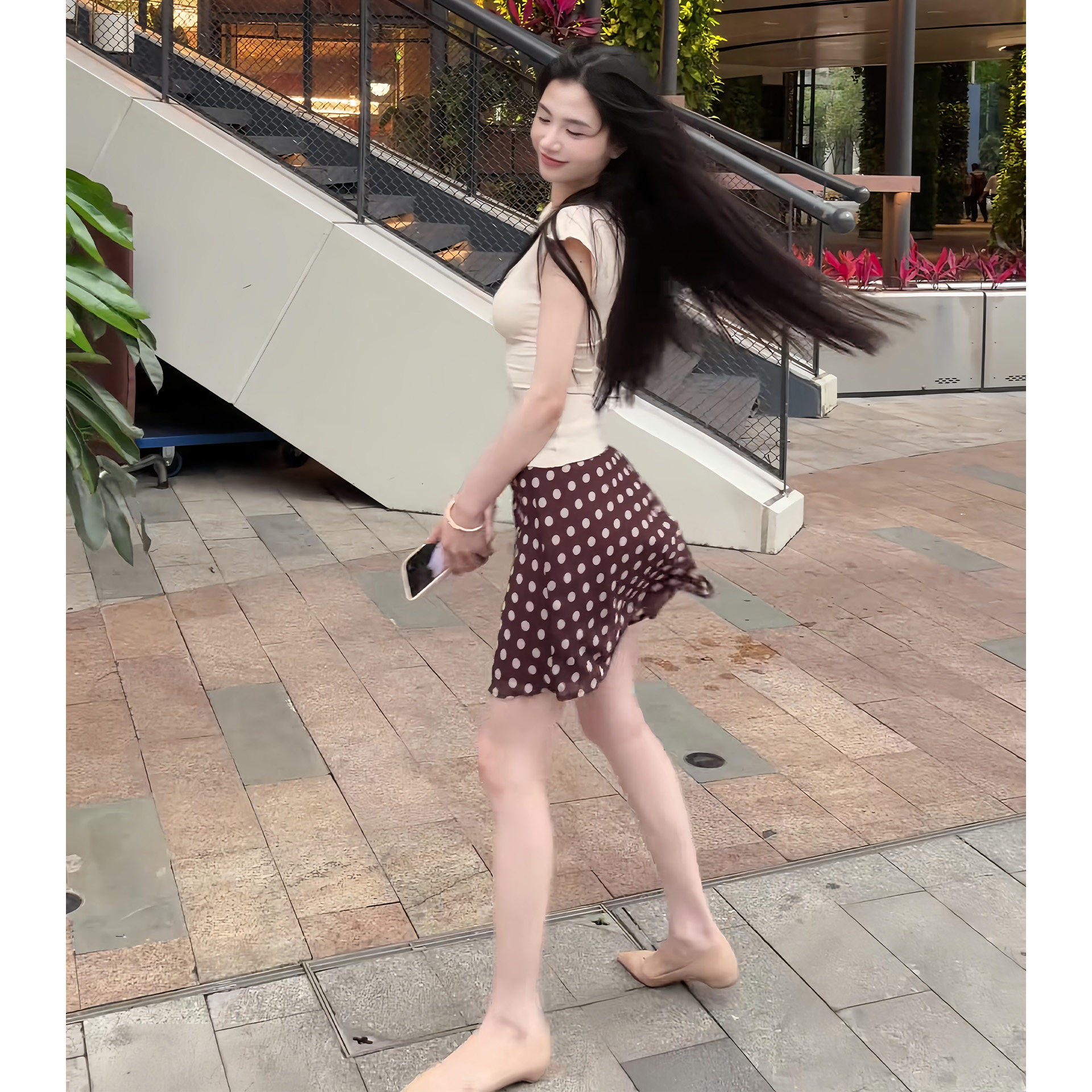 2026新款韩系御姐范套装裙子春夏季女装轻熟风波点短裙设计感小众