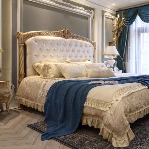 欧式主卧双人床法式轻奢手工雕刻全实木床婚床高端宫廷风别墅大床