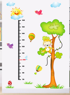 壁纸身高升高贴测量墙纸儿童身高尺可记录宝宝小孩子量身高的墙贴