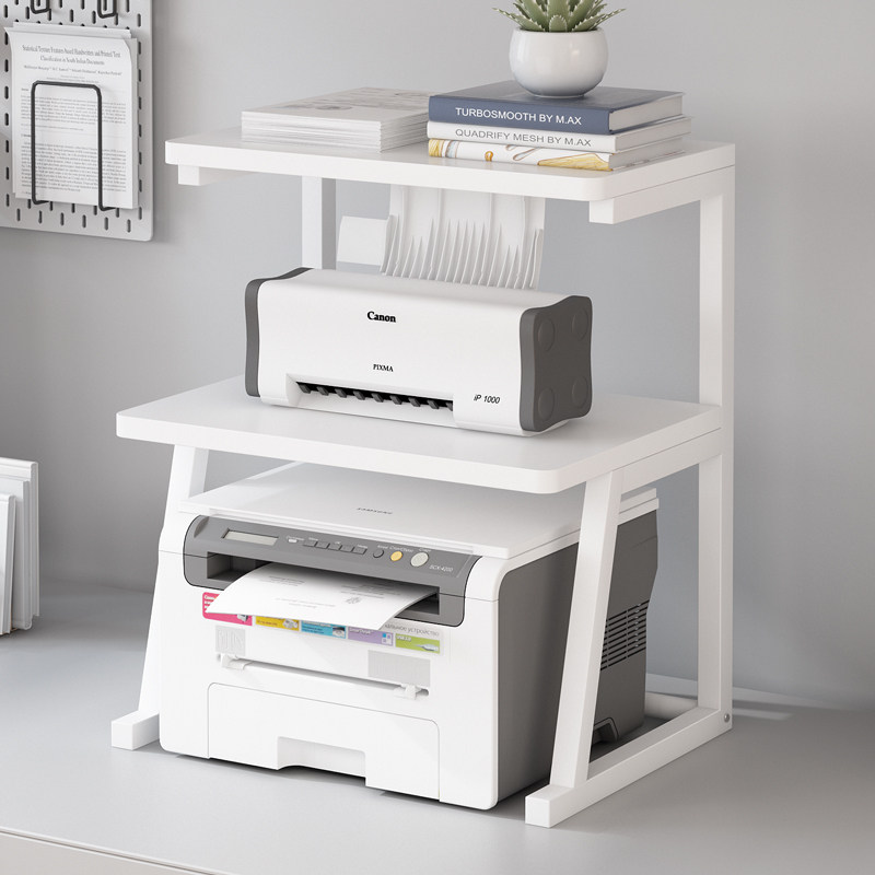 桌面三层小型打印机置物架办公室放针式票据打印机复印机收纳架子