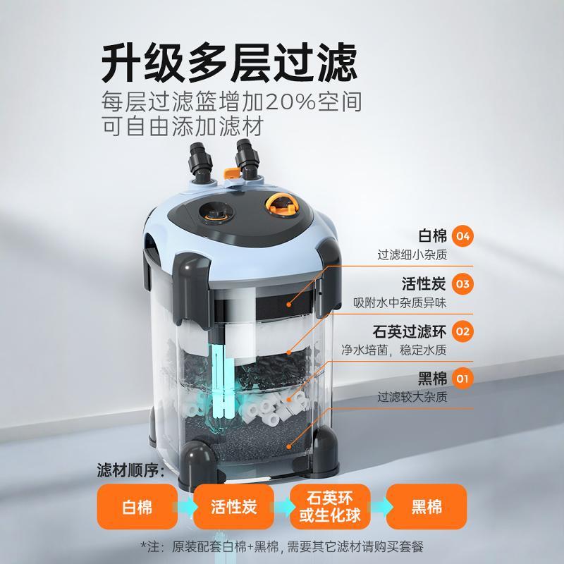 建荣DoPhin海豚CF气压式外置生化过滤桶桶缸外过滤鱼缸过滤器
