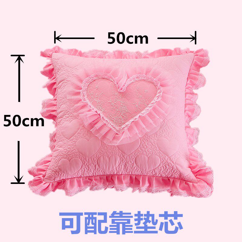 抱枕女生可爱睡觉心形公主流行靠枕套子单件抱枕套可含芯床头靠垫